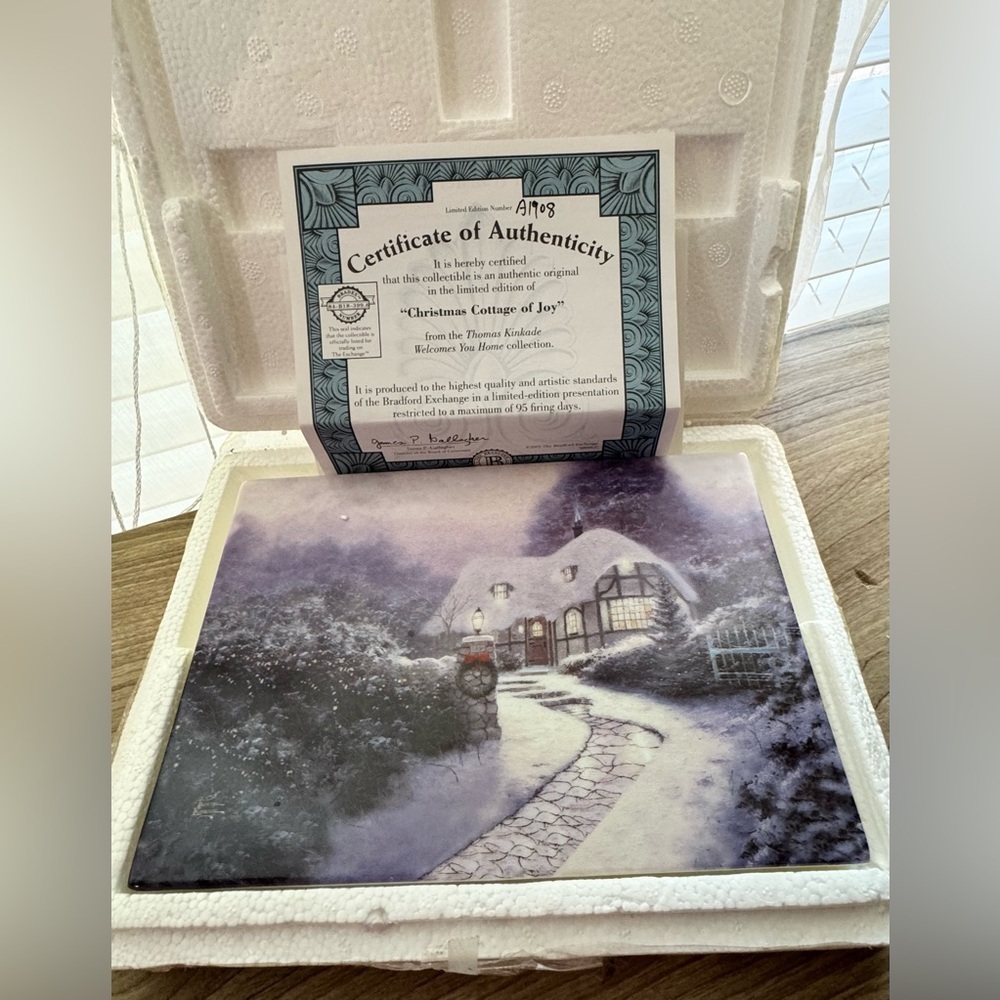 Thomas Kinkade 'Christmas Cottage of Joy' Collector's Plate